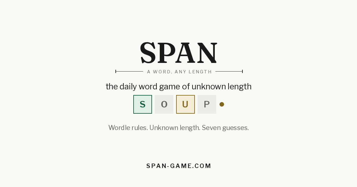 I made a daily word game where you aren’t told the answer length — feedback welcome logo